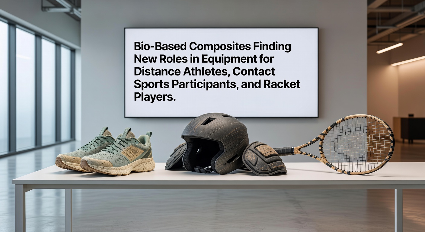 Bio-based composite materials integrated into athletic footwear and protective gear for various sports