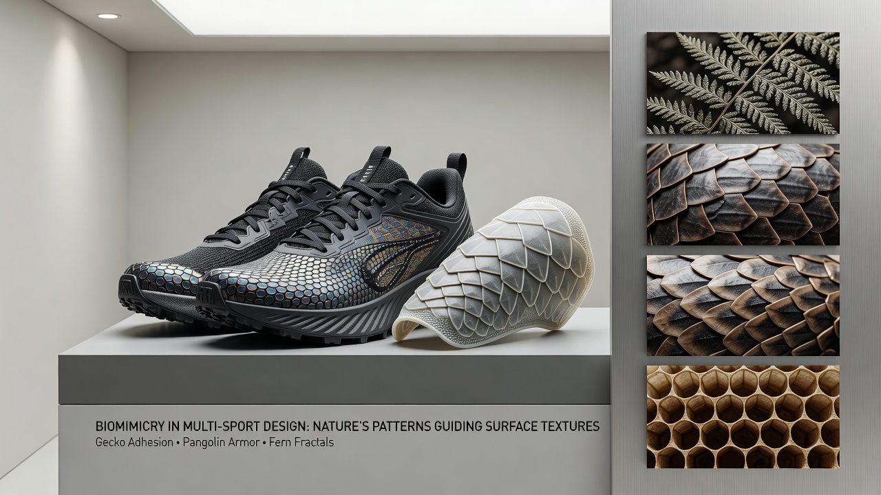 Protective athletic layers with biomimetic textures derived from snake scales and plant surfaces for variable weather conditions