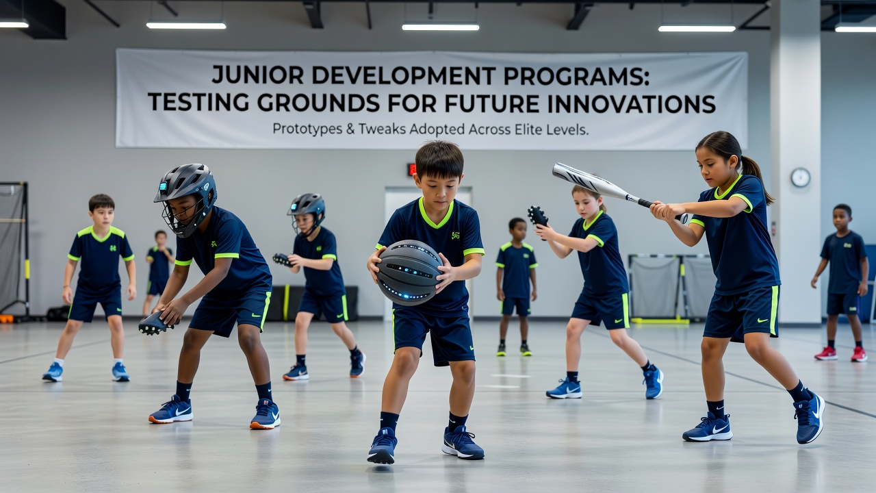 Boxing development athletes evaluating prototype gloves alongside swimming and football equipment prototypes