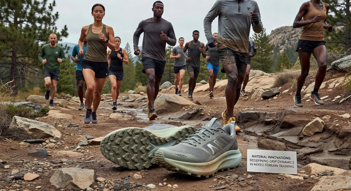 Athletes demonstrating grip performance during a mixed-terrain training session involving running, boxing, and cycling equipment