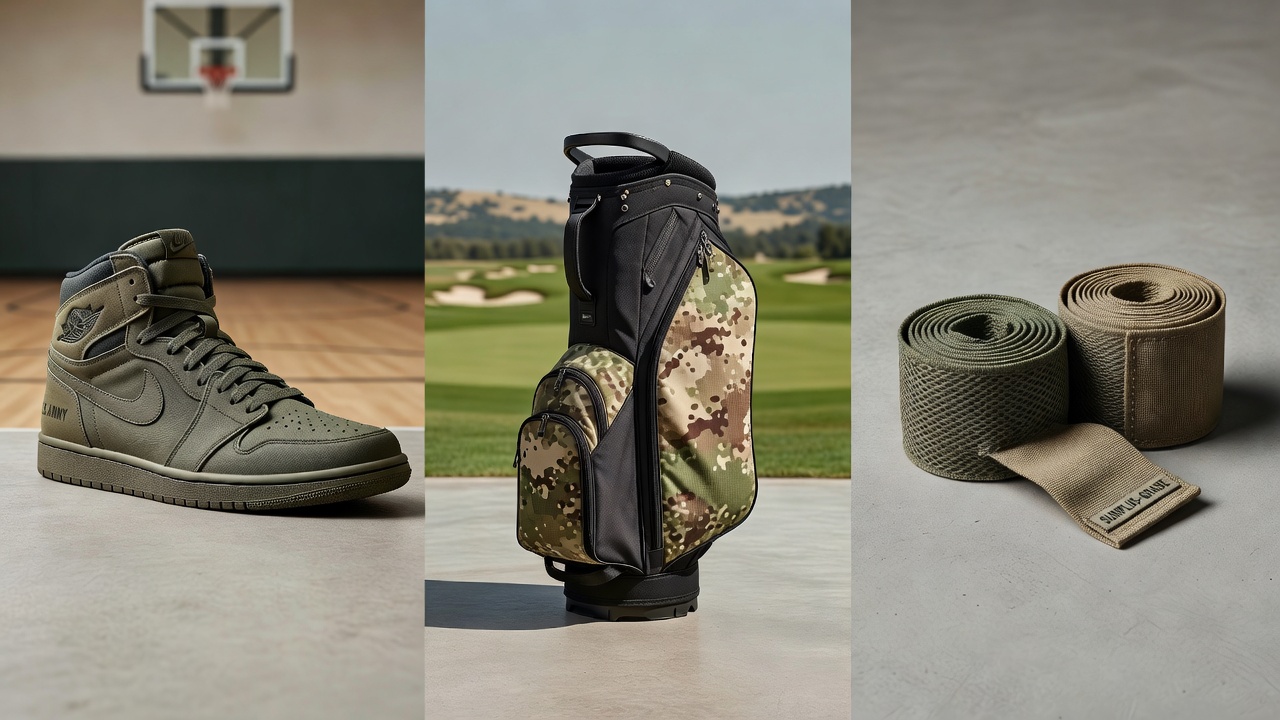Military surplus fabric rolls being inspected at a textile processing facility before distribution to sports equipment manufacturers